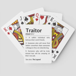 Baralho Colega de despedida engraçado, colega saindo do tr