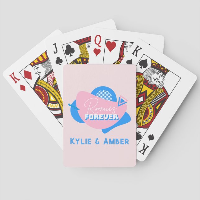 Baralho Colega de quarto com nome personalizado "Roomies F (Verso)