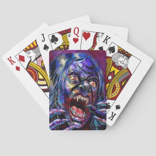 Baralho Colheita de horrores jogando cartas (Verso)