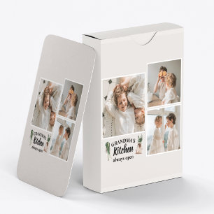 Baralho Collage Photo & Grandma Kitchen Está Sempre Aberta