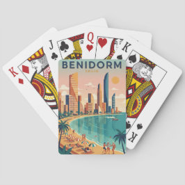 Baralho Colorful Benidorm Spain Costa Blanca Illustration