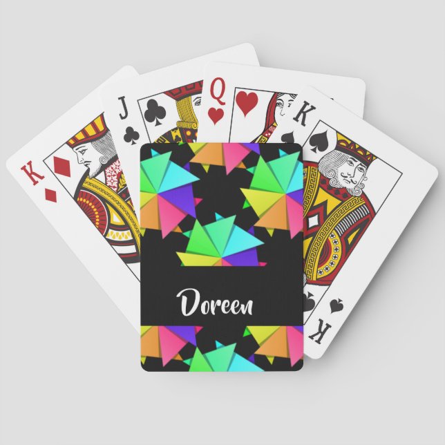 Baralho Colorful folded paper pattern (Verso)