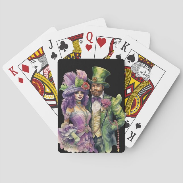 BARALHO COLORFUL ORNATE MARDI GRAS COUPLE (Verso)