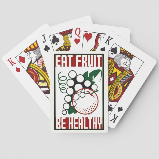 Baralho Coma Fruta - Seja saudável - Poster WPA - Promoção (Verso)