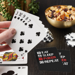 Baralho Comer dormir pôquer repetir arte da palavra