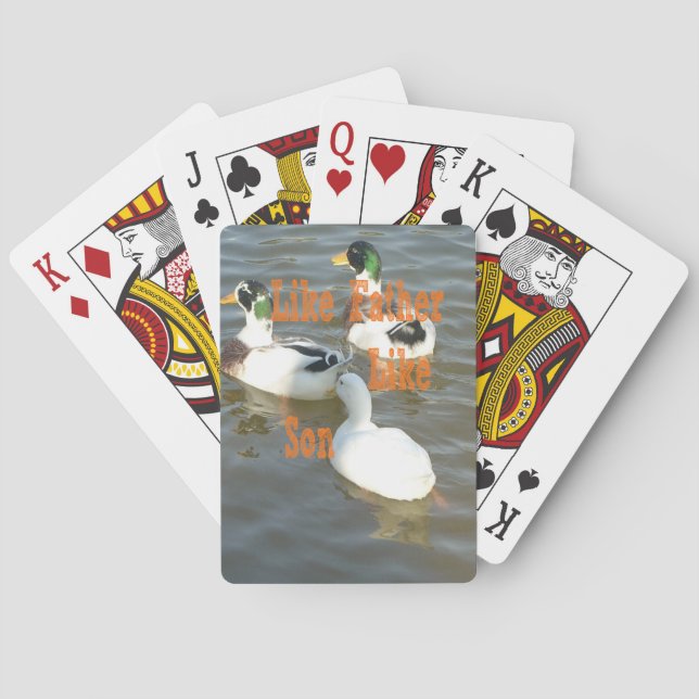 Baralho Como Pai Como Filho. (Verso)