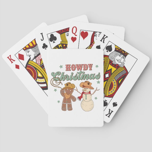 Baralho Como vai Natal Cowboy Boneco de Neve Ocidental Div (Verso)