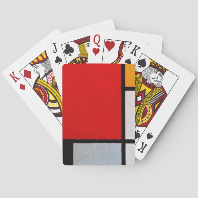 Baralho Composição com Grande Plano Vermelho (Verso)