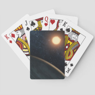 Baralho Conceito do artista Ilustrando Kepler-16b.