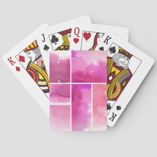 Baralho Conjunto de abstrato de aquarelas pintado à mão 3 (Verso)