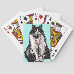 Baralho Conjunto de Cartões de Jogar Aquarelas de Tuxedo C