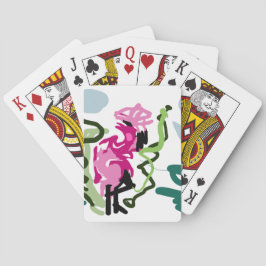 Baralho Conjunto de flamingo rosa