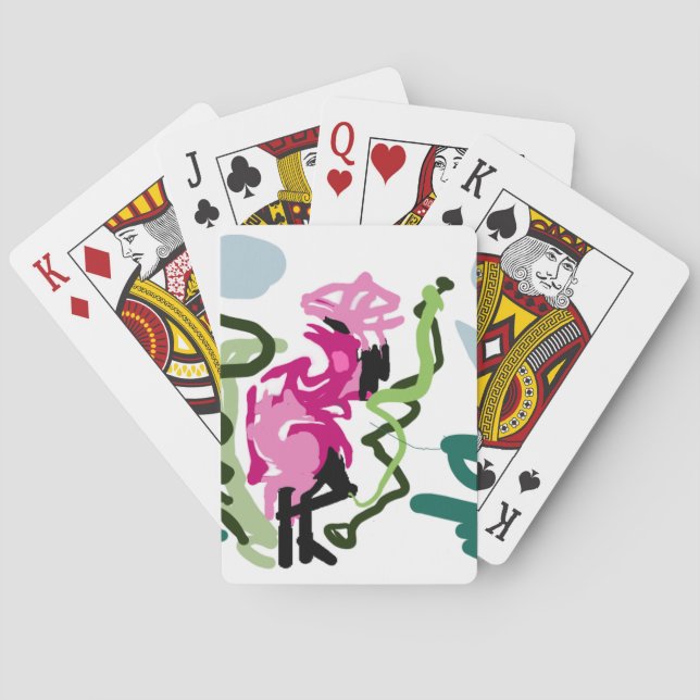 Baralho Conjunto de flamingo rosa (Verso)