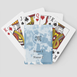 Baralho Convite de casamento cianótipo Elegante do Flor de