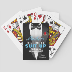 Baralho Convite Tuxedo Padrinho de casamento