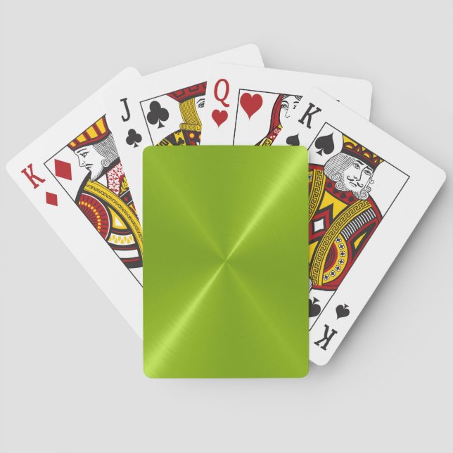 Baralho Cool Green Stainless Shiny Metallic Playing Cards (Verso)