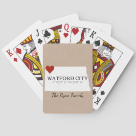 Baralho Coordenadas GPS personalizadas de Dakota do Norte