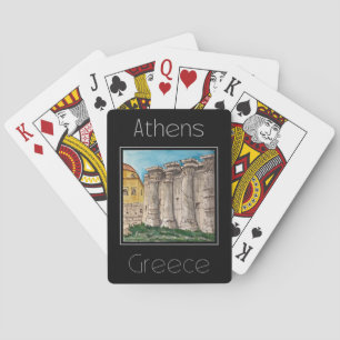 Baralho Cor da água poster de viagens da Grécia de Atenas