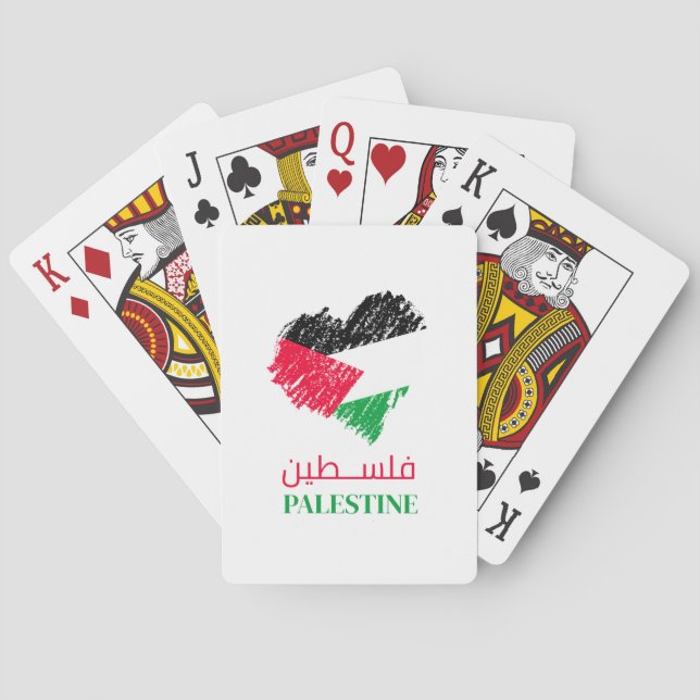 Baralho coração da Palestina (Verso)