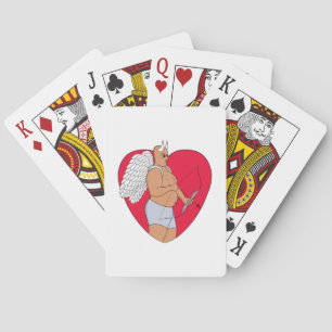 Baralho Coração Romântico com um Cupido Incomum