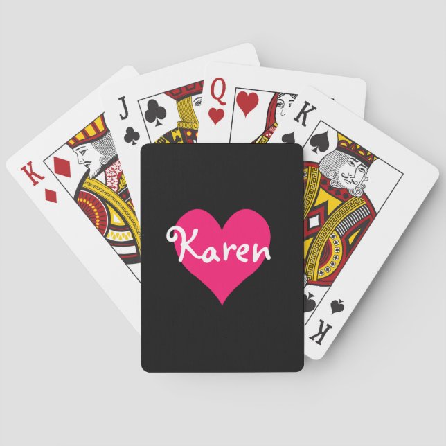 Baralho Coração Rosa Personalizado (Verso)