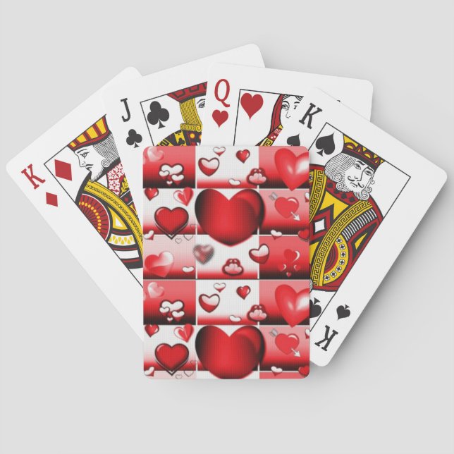 Baralho Corações de Amor Decorativo (Verso)