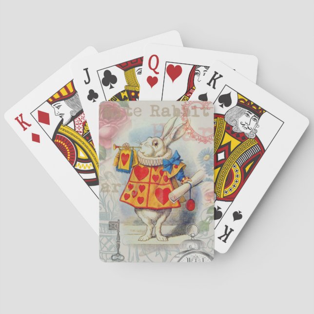 Baralho Corações do Coelho Branco Alice Clássico (Verso)