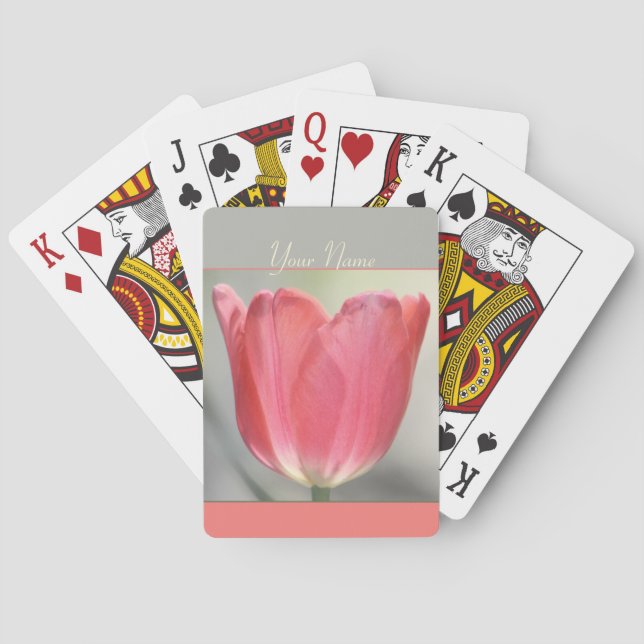 Baralho Coral Tulip Florido  (Verso)