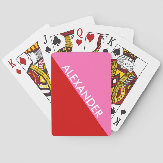 Baralho Cores DYI, Red BG Quente Cor Rosa Bloco S (Verso)