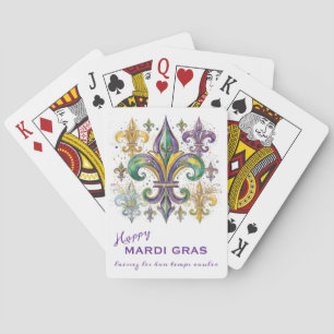 Baralho Cores personalizadas do Mardi Gras
