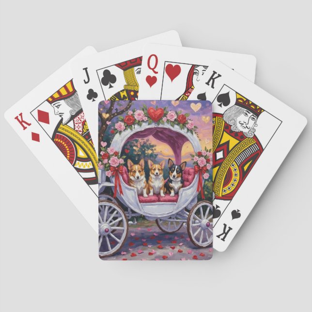 Baralho Corgi Dog Valentine's Day  (Verso)