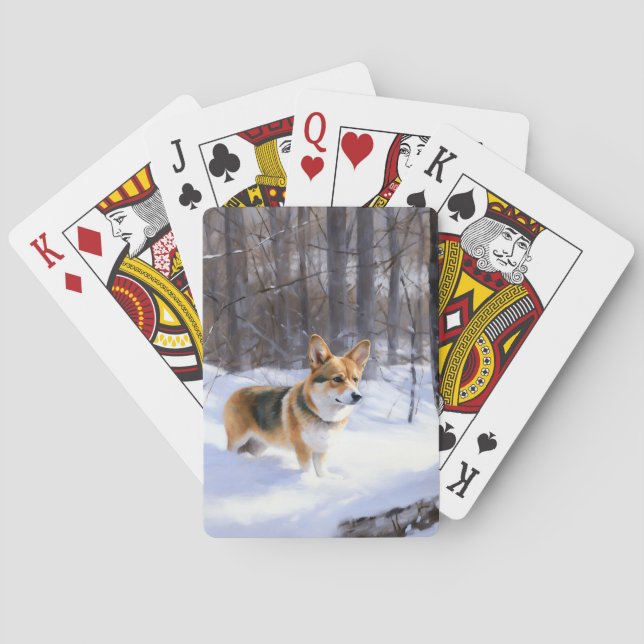 Baralho Corgi Let It Snow Natal (Verso)