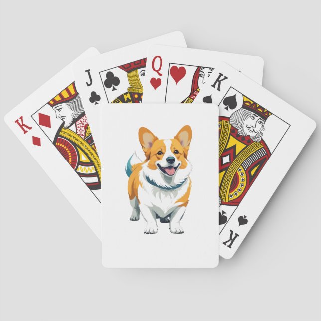 Baralho Corgi Vetor Art com Cores Vibrantes (Verso)