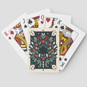 Baralho Coroa de visco Natal Cartas de Pôquer