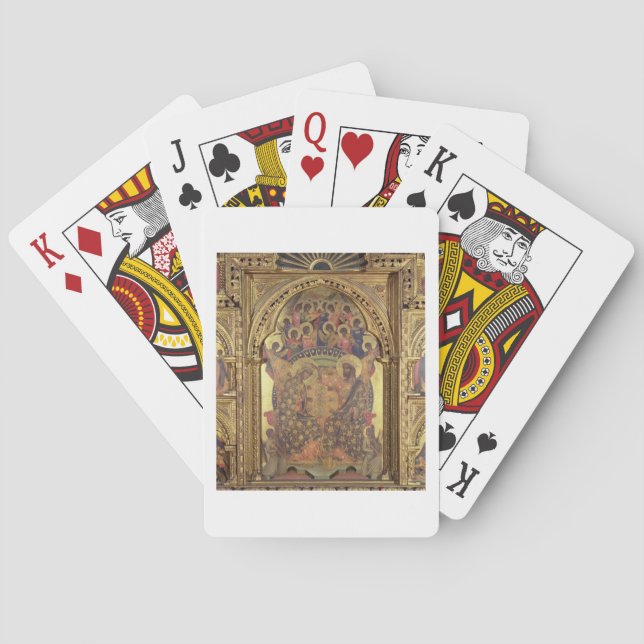 Baralho Coroação do Virgin (detalhe do polyptych) (Verso)