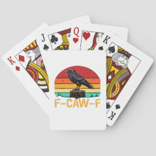 Baralho Corvo, F-Caw-F Pássaro Engraçado Retro Clássico