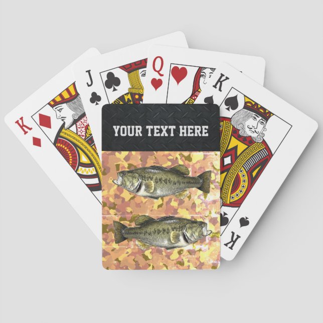 Baralho Costume Legal de pesca de Camo com Bass Largura (Verso)