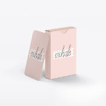 Baralho Cota de Exalar Rosa Moderno do Pastel<br><div class="desc">Cota de Exalar Rosa Moderno do Pastel</div>