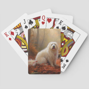 Baralho Coton De Tulear em Folhas de Outono Caem Inspiram