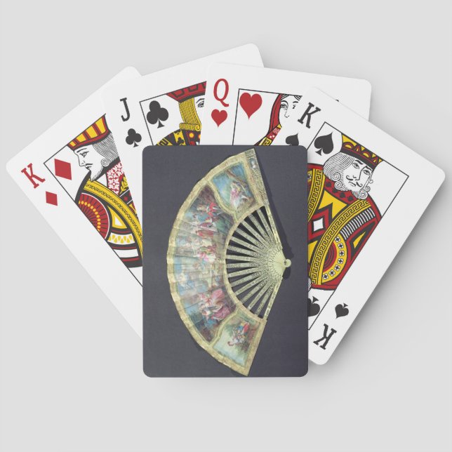 Baralho Court Fan, French, século XVIII (marfim e c/c) (Verso)