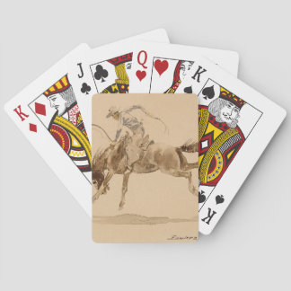 Baralho Cowboy em um Cavalo Empinando de Edward Borein
