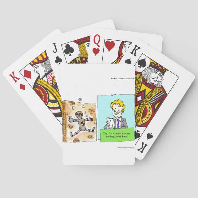 Baralho Crash Text Dummy Engraçado (Verso)