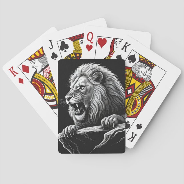 Baralho Crazy Lion com cartas de jogar (Verso)