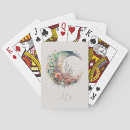 Baralho Create Your Own Bright Sunset Floral Crescent Moon