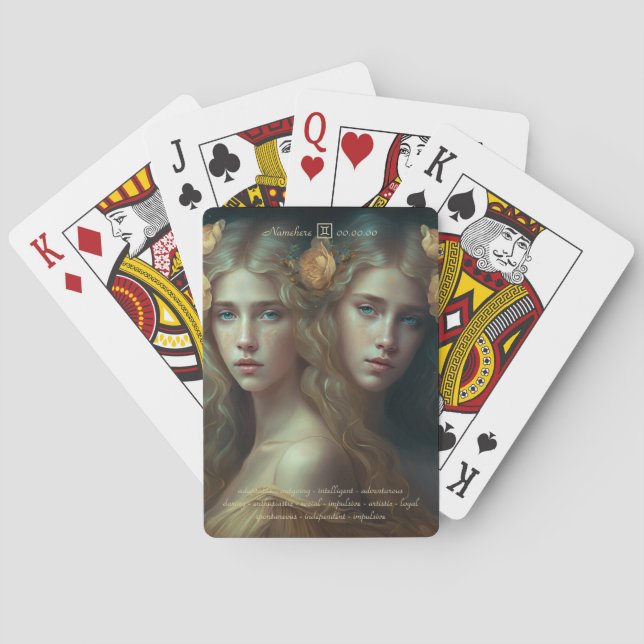 Baralho Create Your Own Gemini Sun Sign Zodiac Goddess (Verso)
