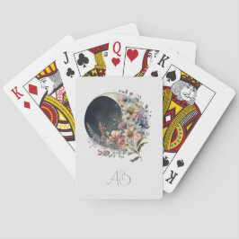 Baralho Create Your Own Midnight Floral Crescent Moon