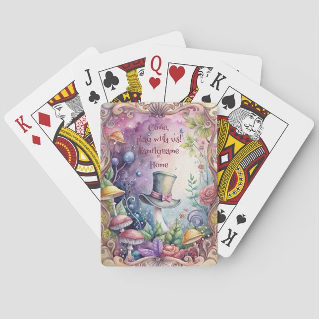 Baralho Create Your Own Whimsical Green Top Hat (Verso)