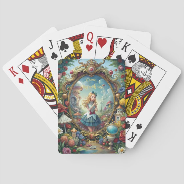 Baralho Create Your Own Whimsical Looking Glass Alice (Verso)