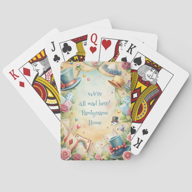 Baralho Create Your Own Whimsical Top Hats Yellow & Blue (Verso)