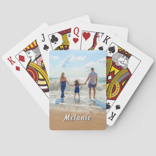 Baralho Create Your Photo Playing Cards Personalized Name (Verso)